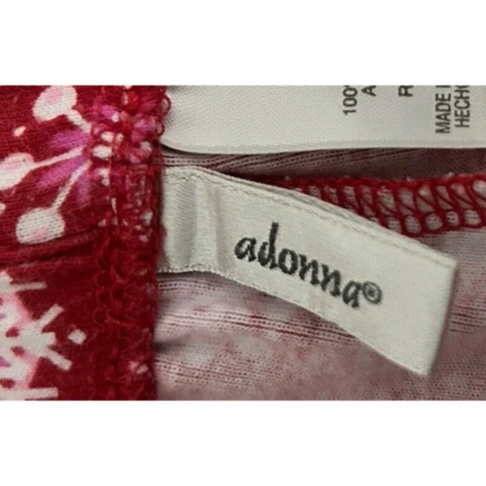 Adonna Women's Medium Red Lounge Pants Pajama Bottoms Snowflakes 100% Cotton-049