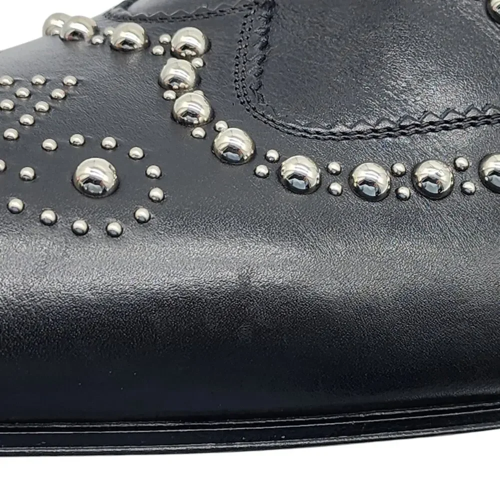 Christian Louboutin Charlie Clou Studded OxfordS - Leather - Black 42 9US $1395