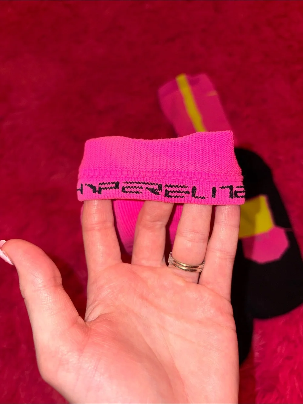 Nike Hot Pink & Yellow Hyper Elite Athletic Crew Socks