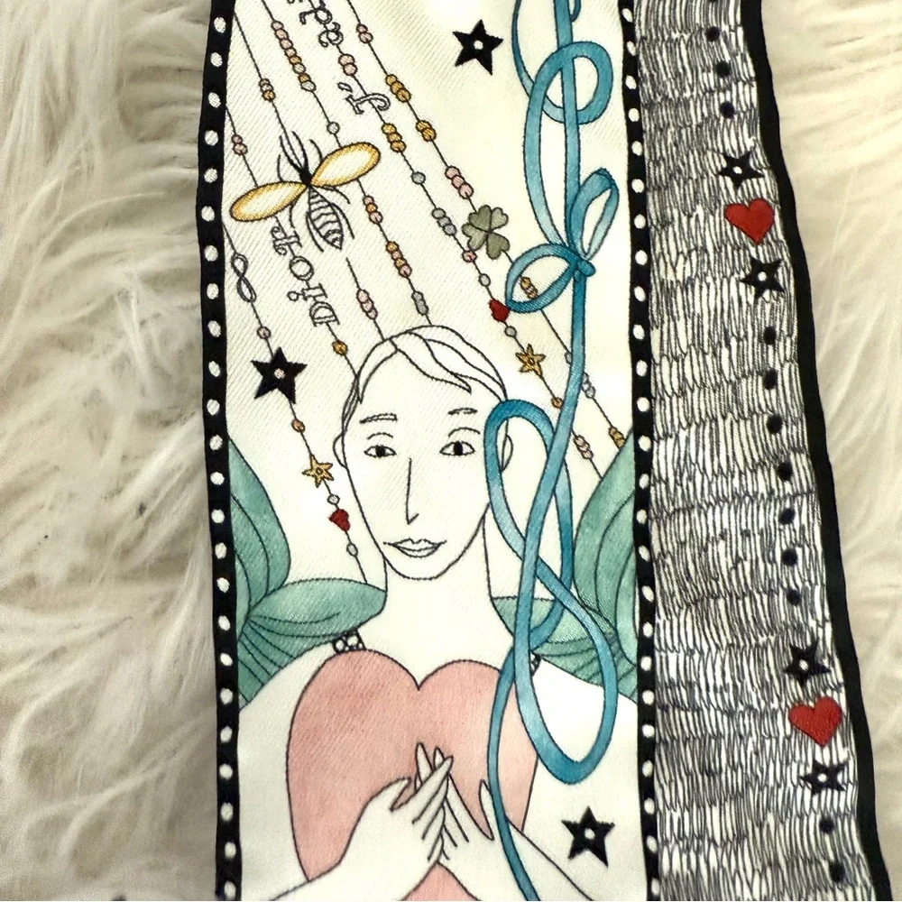 DIOR J’Adior L’Amoureux Lovers Silk Mitzah Twilly Scarf - NEW in Box & Shopper