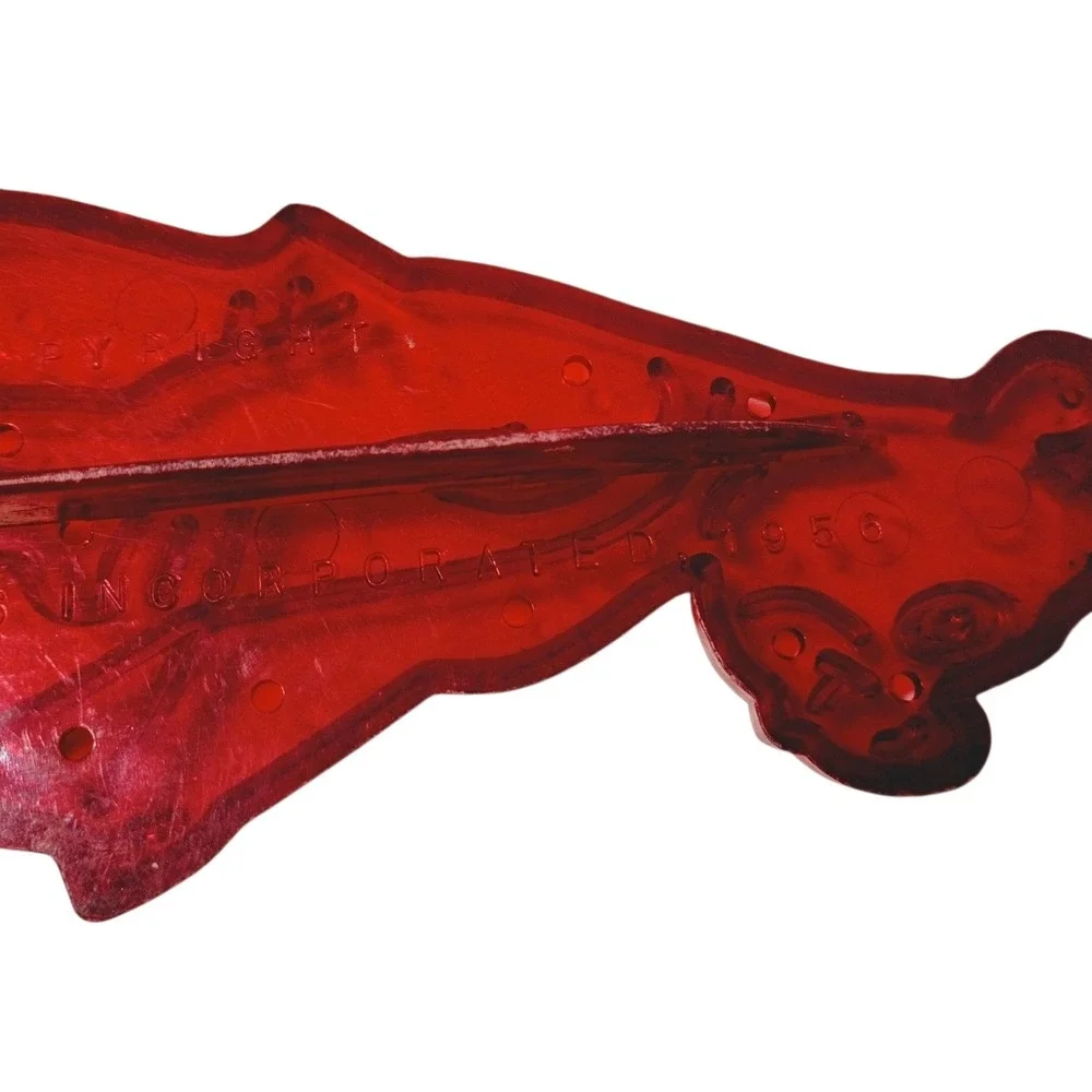 Vintage Tom & Jerry‎ Red Clear Plastic Loew's Incorporated 1956 Cookie Cutters