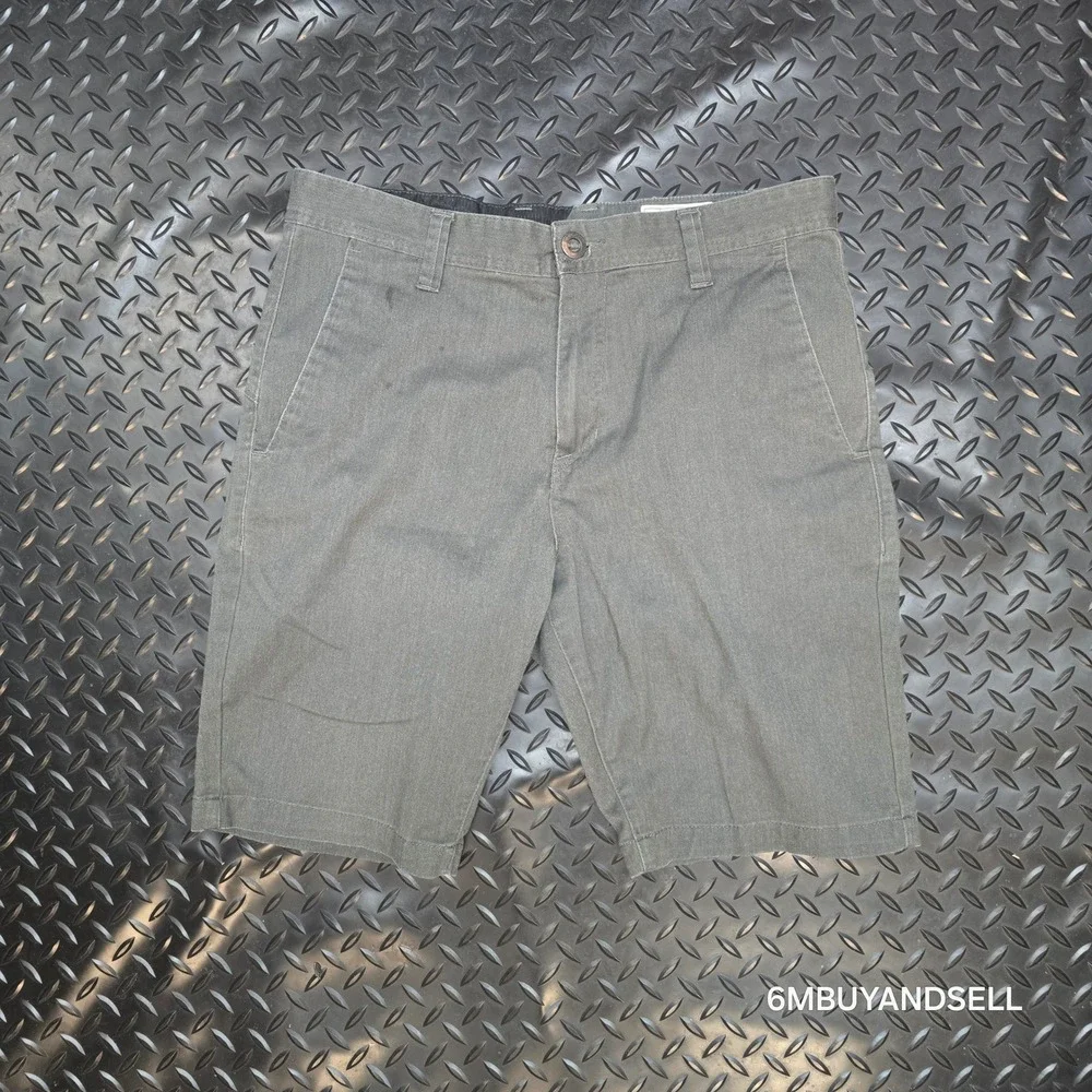 Volcom Frickin Modern Stretch Chino Shorts Mens 32 Charcoal Gray A09118D0