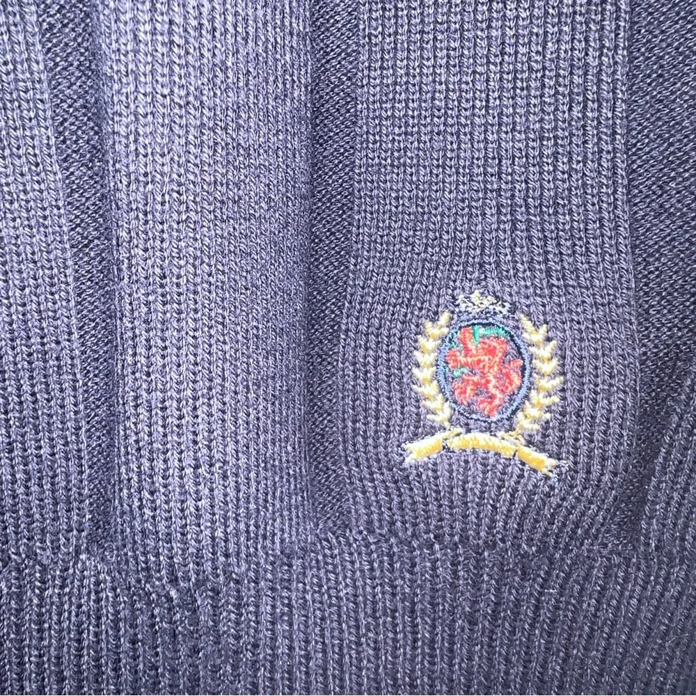 Tommy Hilfiger Navy Striped Sweater‎ Vest XL Cotton Preppy Golf Academia