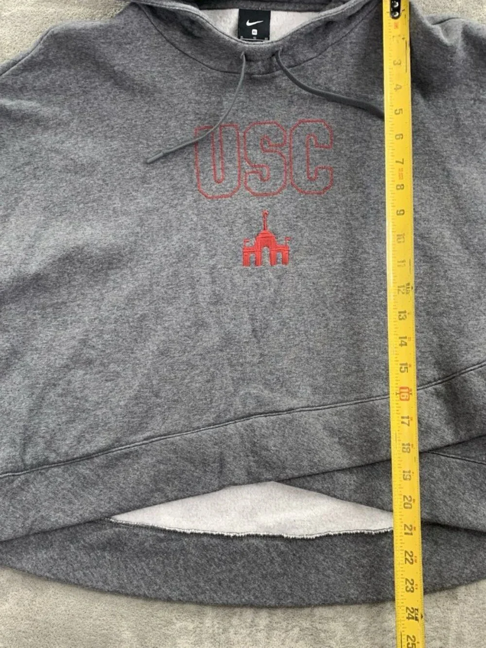 Nike Hoodie Women XL USC Sportswear Club Fleece Pullover Gray College University