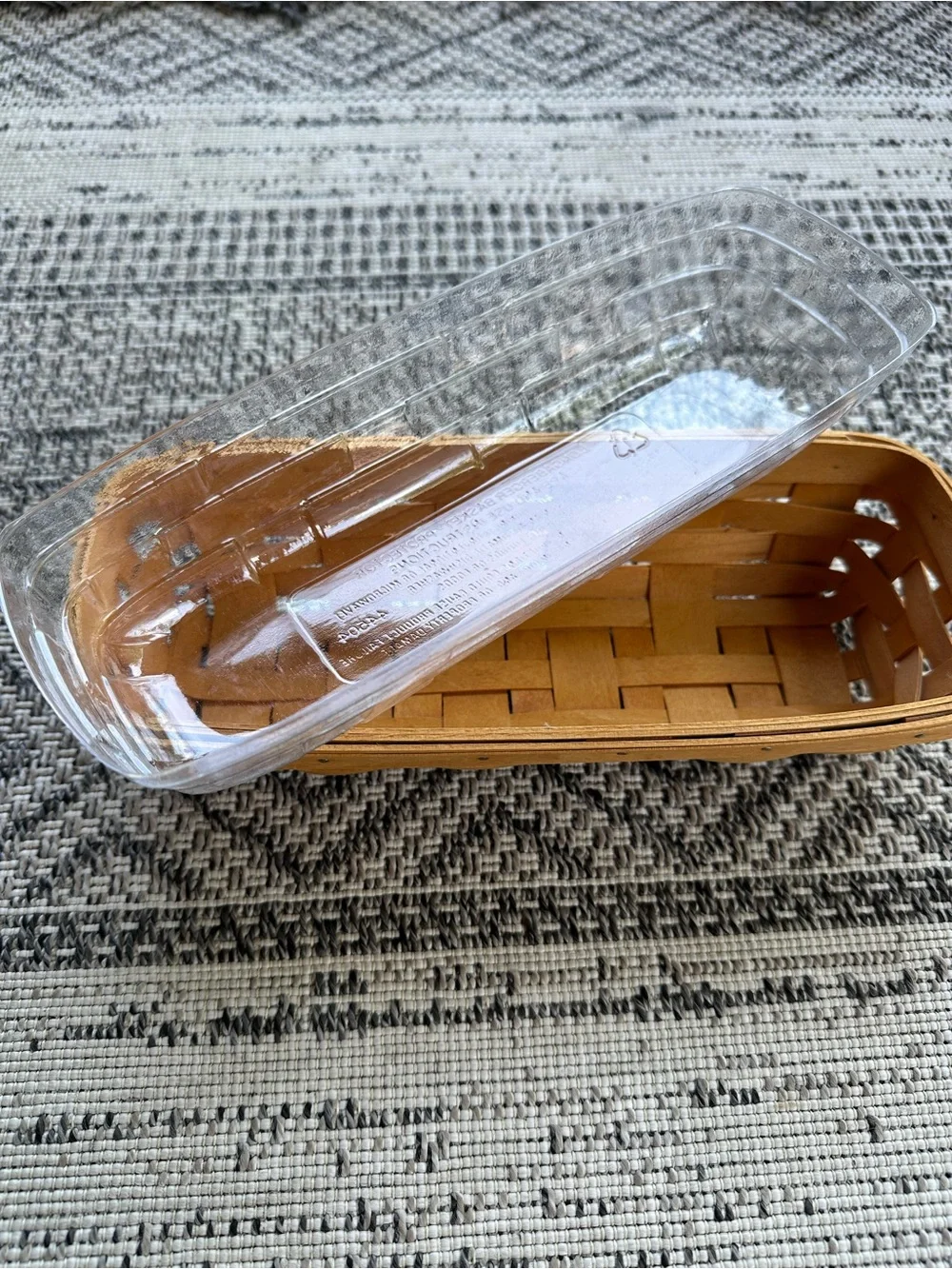 Longaberger Cracker Basket (2001) with Protector