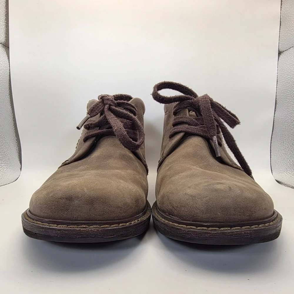 ECCO Chukka Boots Mens 39 Brown Gore-Tex Leather Waterproof Shock Point Lace Up