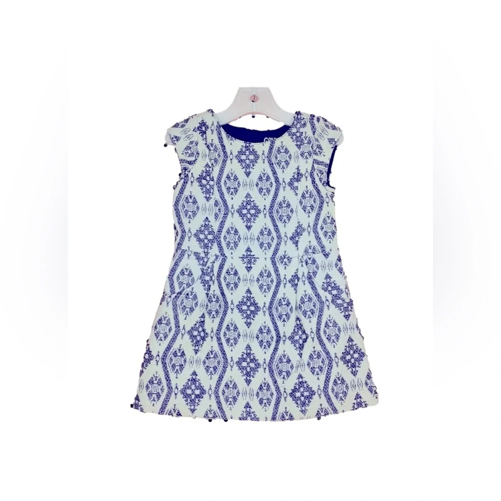 OshKosh B’gosh Brocade Navy and White Dress. Great Condition. Size 3t