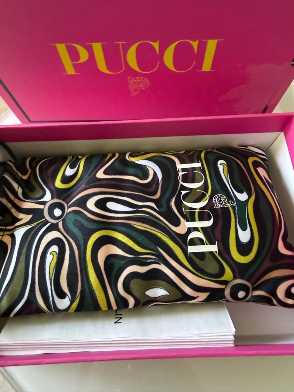 Pucci cat eye brown tortoise rhinestone sunglasses