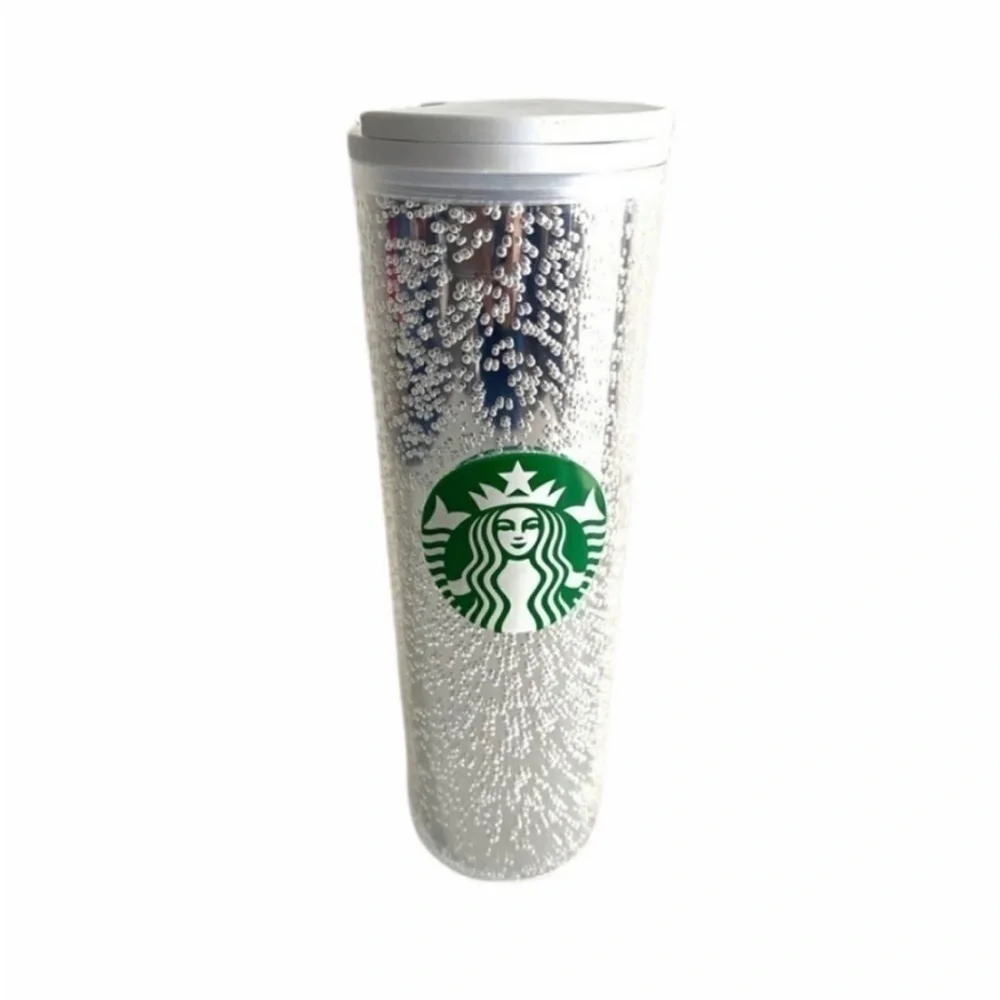 Starbucks‎ Effervescent Bubbles Silver Holiday 2020 Hot Tumbler Cup 16oz NWT