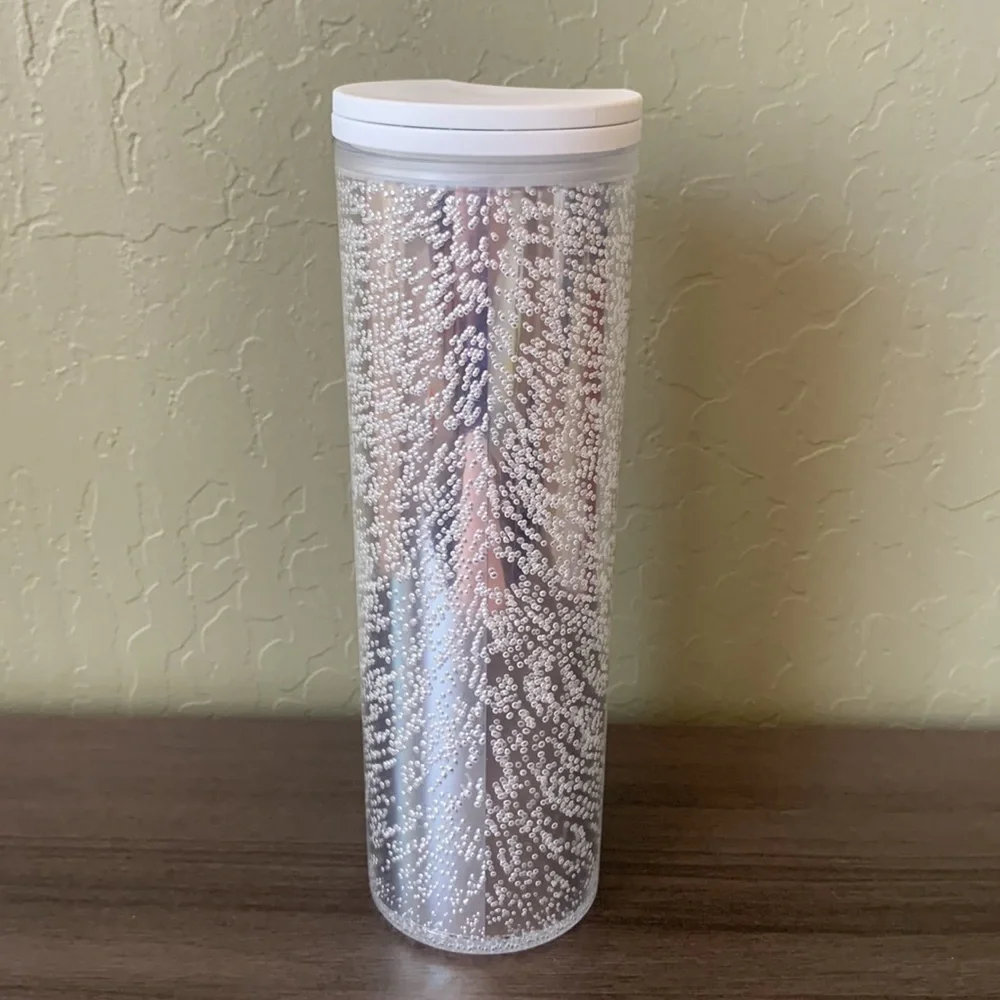 Starbucks‎ Effervescent Bubbles Silver Holiday 2020 Hot Tumbler Cup 16oz NWT