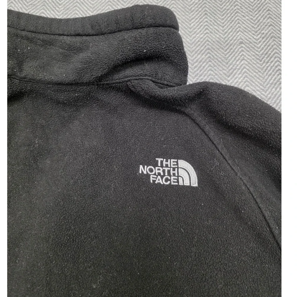 The North Face Mens‎ Full Zip Fleece Jacket Black Mock Neck M T495+T895