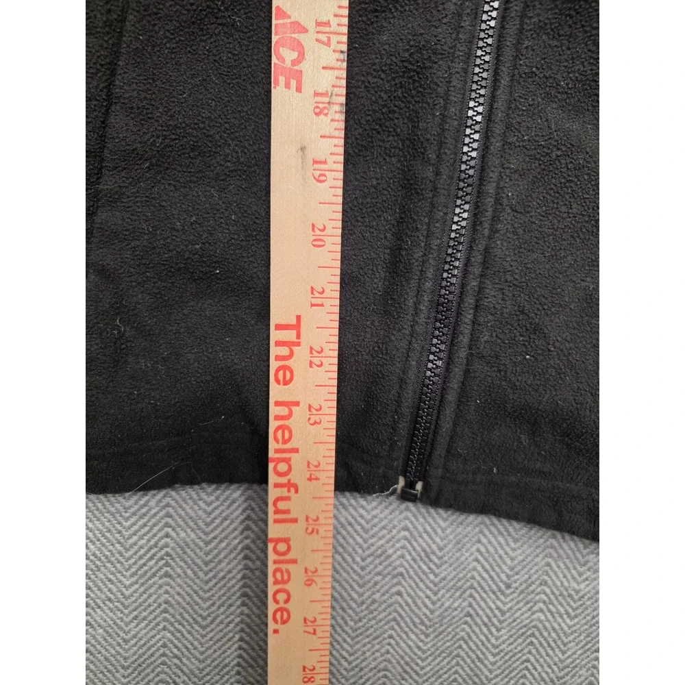 The North Face Mens‎ Full Zip Fleece Jacket Black Mock Neck M T495+T895