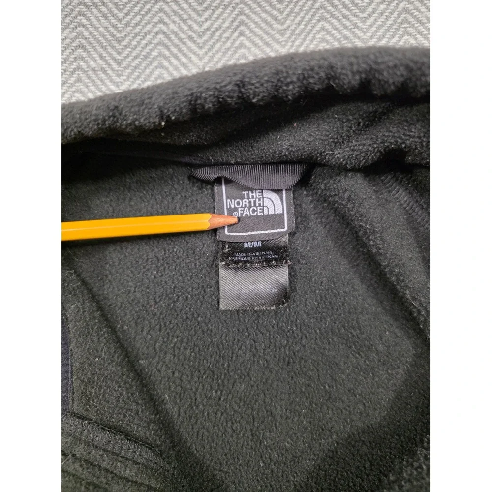 The North Face Mens‎ Full Zip Fleece Jacket Black Mock Neck M T495+T895