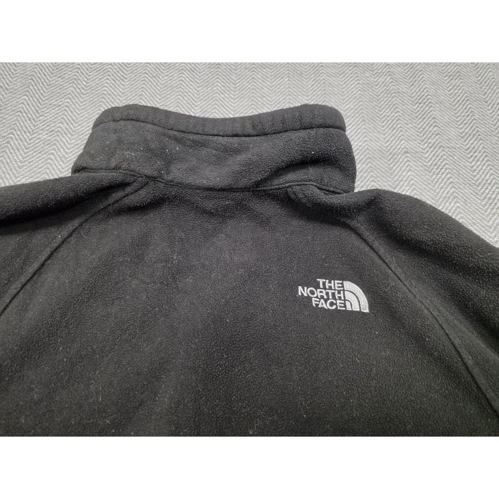 The North Face Mens‎ Full Zip Fleece Jacket Black Mock Neck M T495+T895
