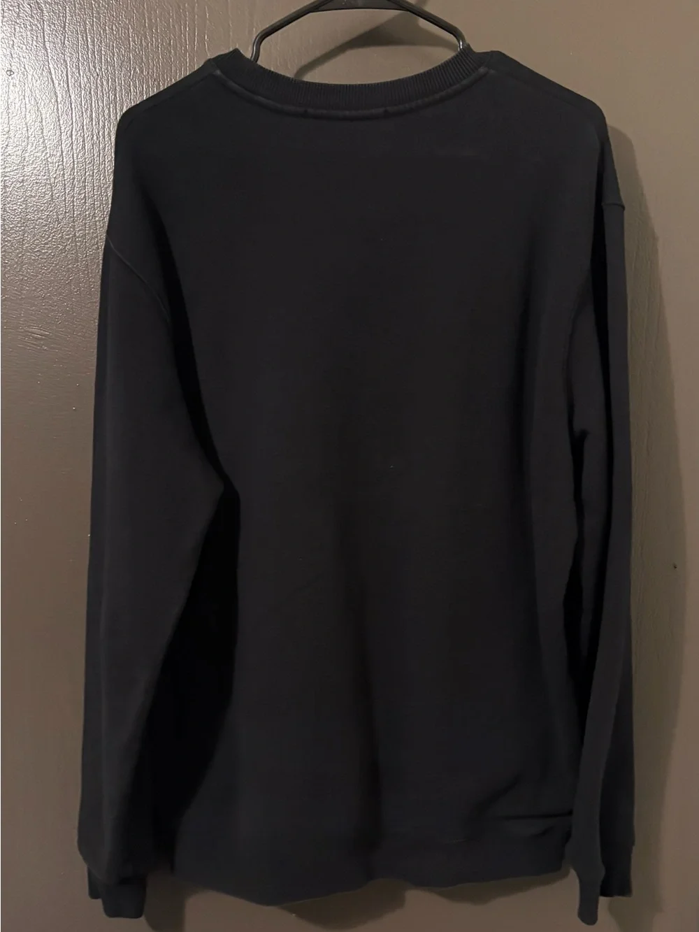MSGM Black Crewneck Sweatshirt with White Milano Logo