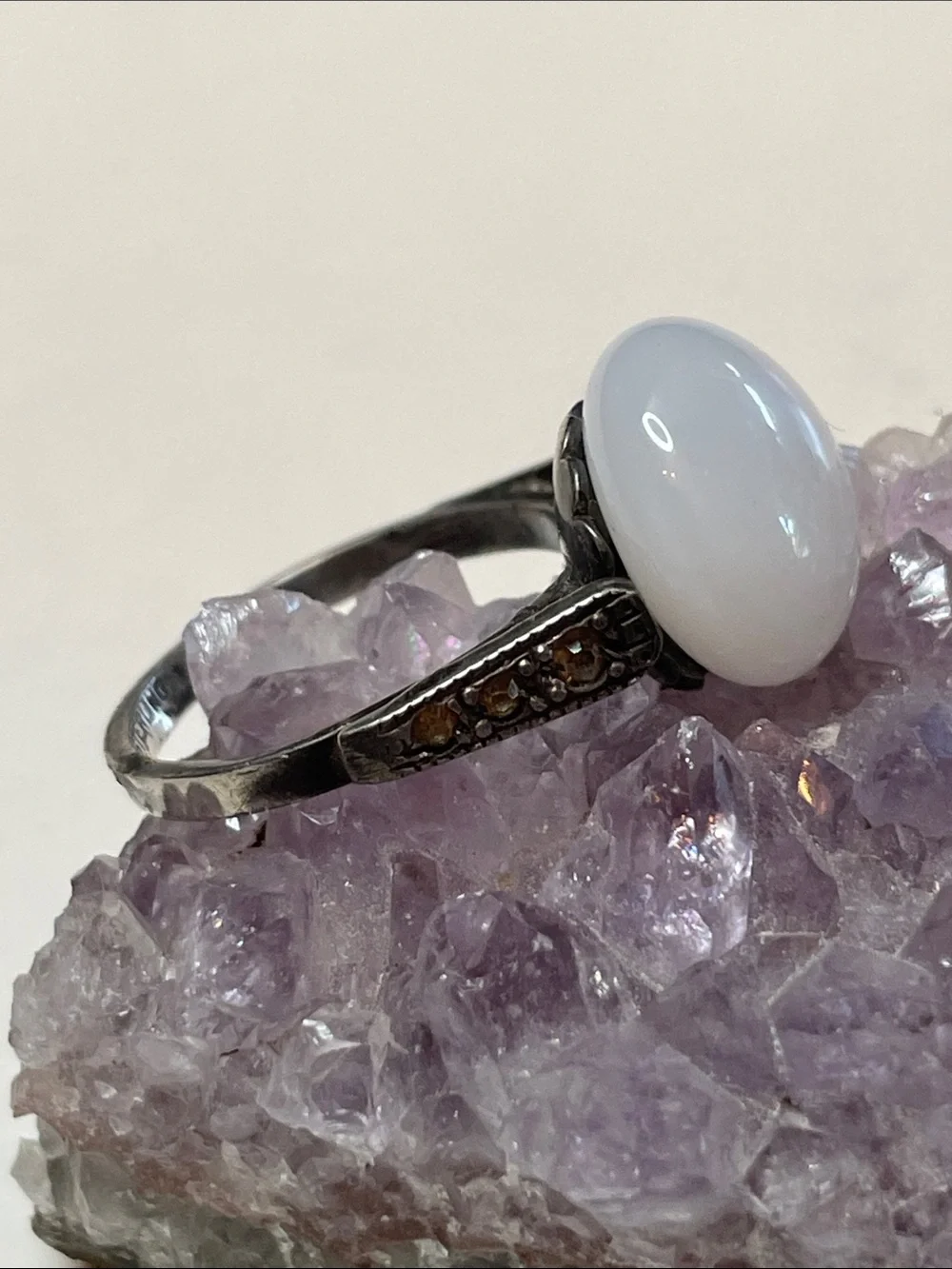 Classic White Dome Ring - Elegant Women’s Fashion Ring