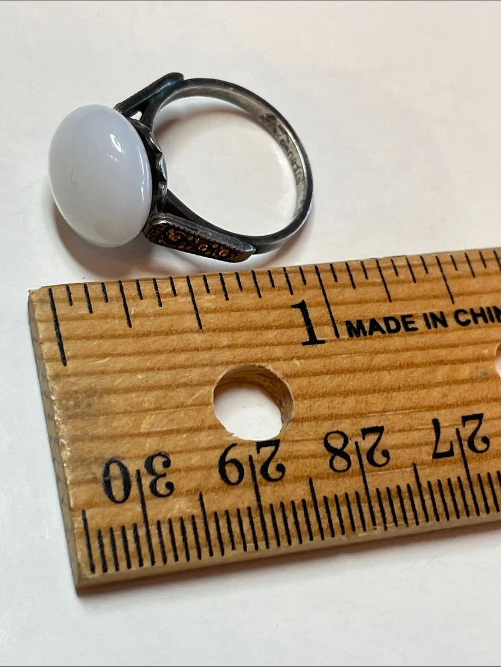 Classic White Dome Ring - Elegant Women’s Fashion Ring