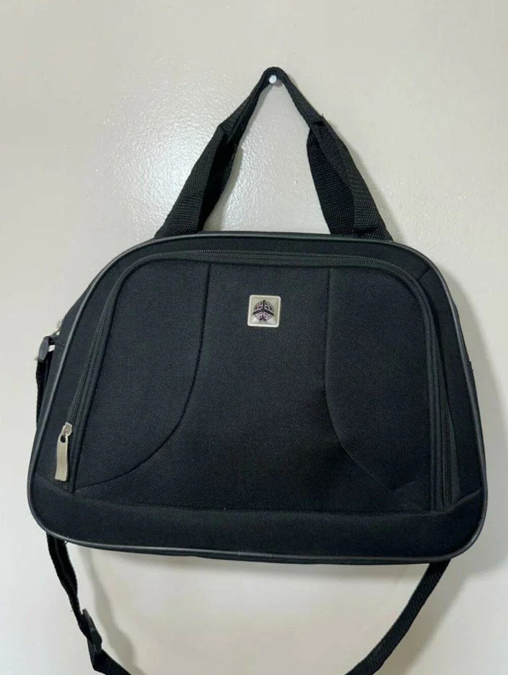 Black Flight Cabin Bag With Strap Travel Bag Hand Luggage