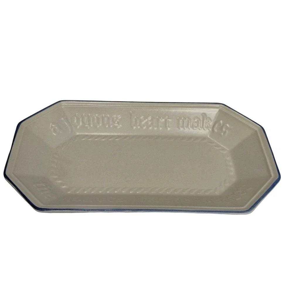 Pfaltzgraff Stoneware Tray A Joyous Heart Makes Home Taste Better‎ USA