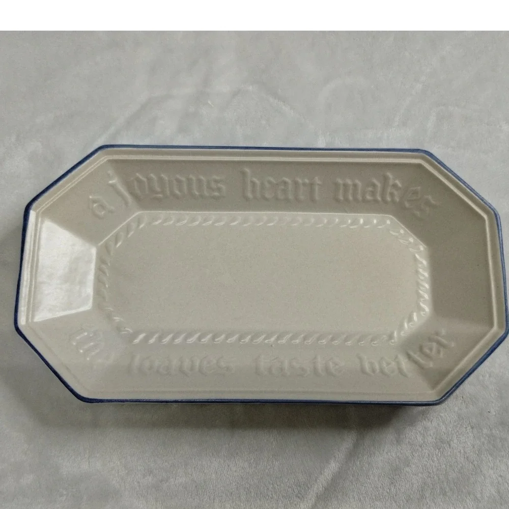 Pfaltzgraff Stoneware Tray A Joyous Heart Makes Home Taste Better‎ USA