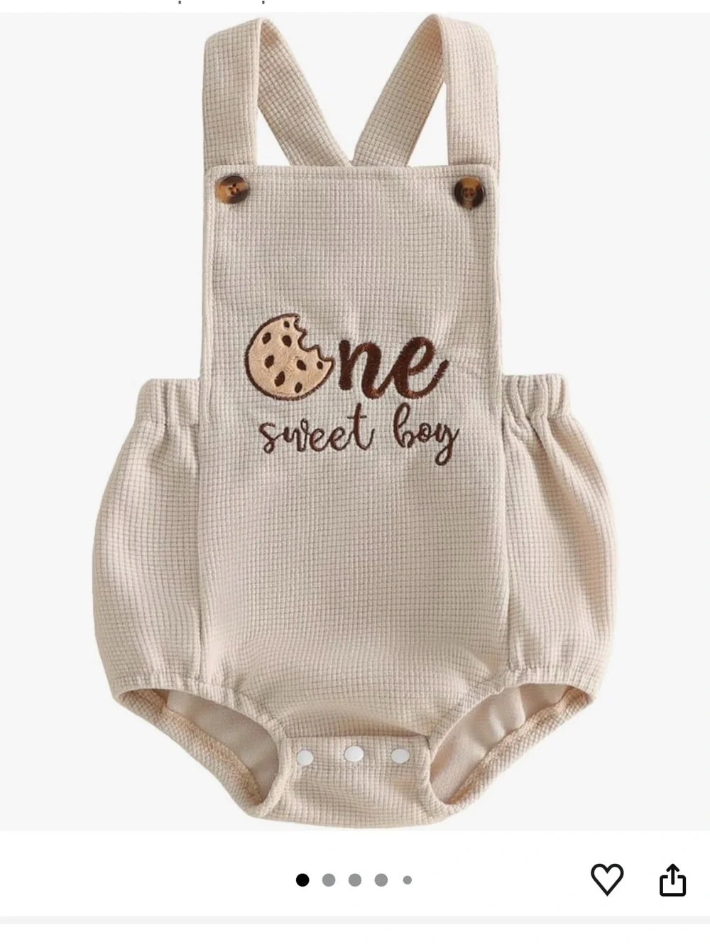 Cream Baby Romper 