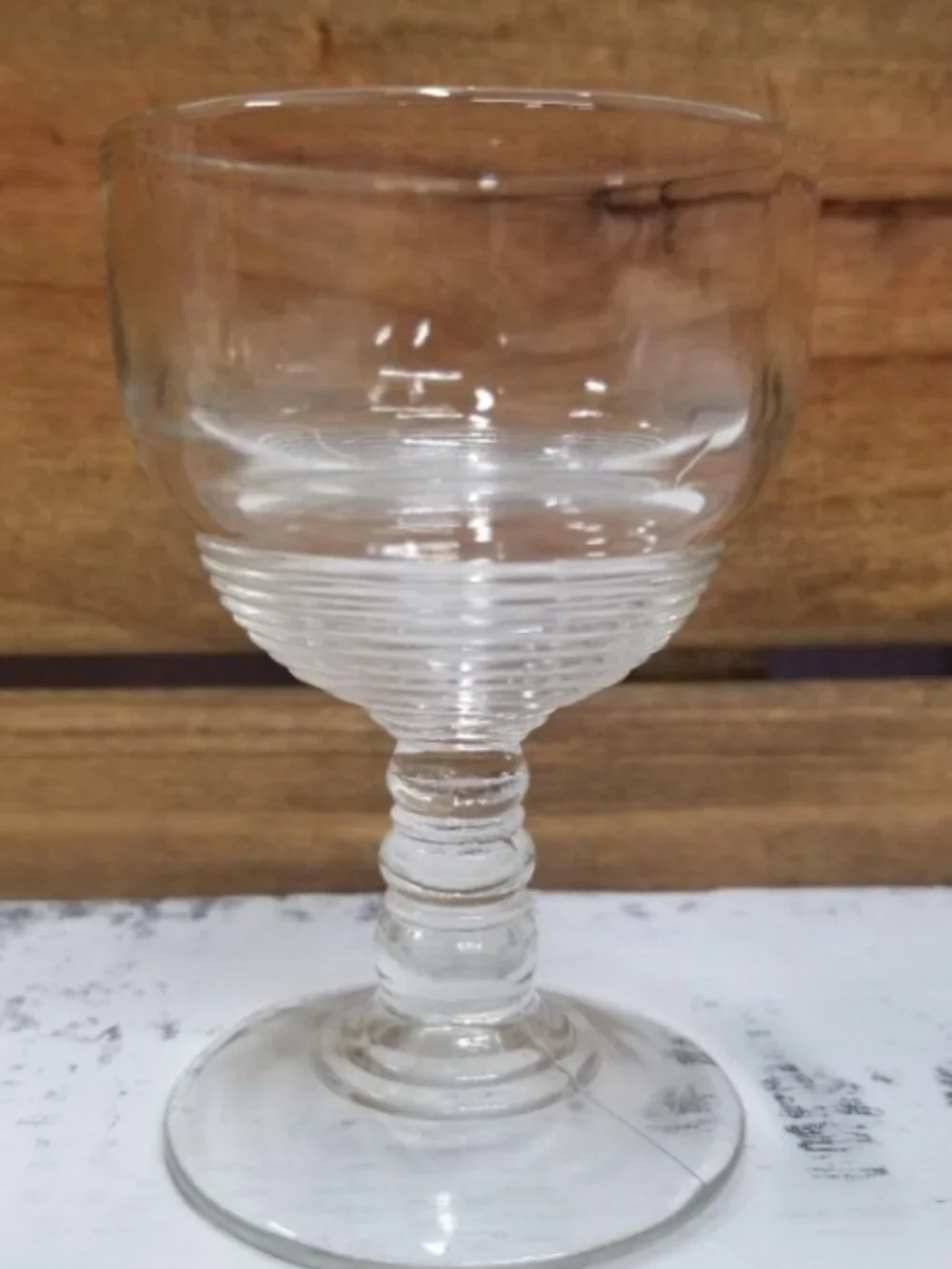 Anchor Hocking MCM Manhattan Pattern Sherry Cordial Apéritif Glasses Pair