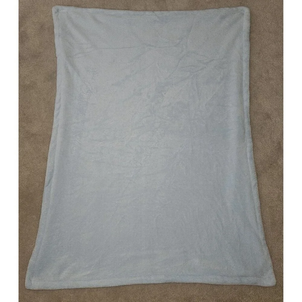 Clouds Blue Embossed Baby Blanket 29x39 Soft Fleece