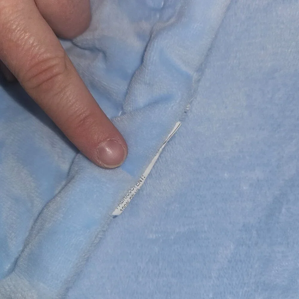 Clouds Blue Embossed Baby Blanket 29x39 Soft Fleece