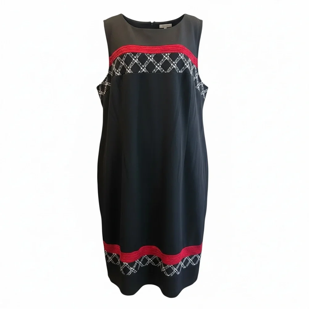 Maya Brooke Black and Red Maxi Dress with Red Blazer