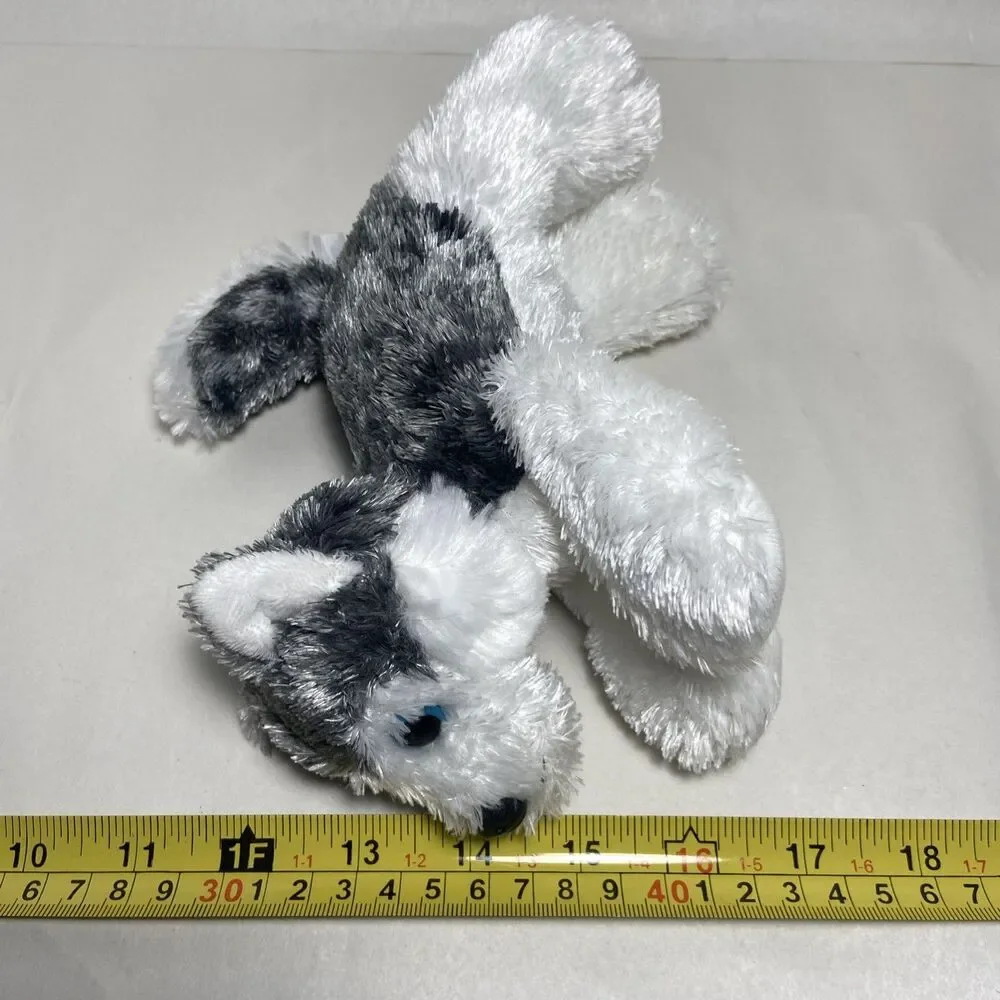 Aurora Husky Plush 8 inch Grey White Blue Eyes Stuffed Animal Puppy Dog