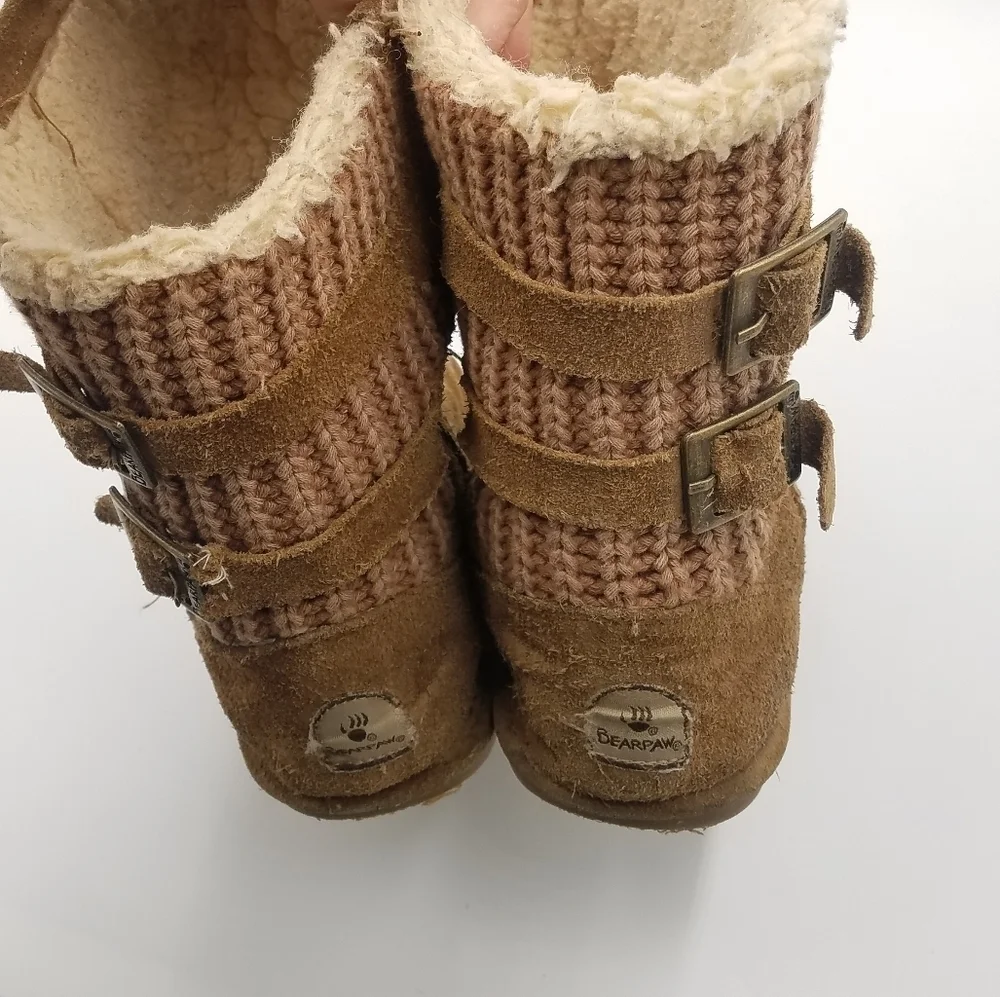 BearPaw Boshie Suede Wool Sheepskin Lining Sherpa 2Y Youth