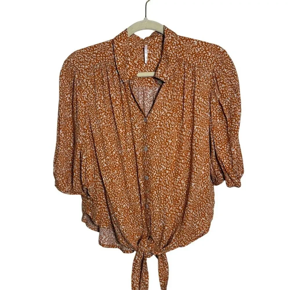 NWOT Free People Celia Printed Top Sz. M