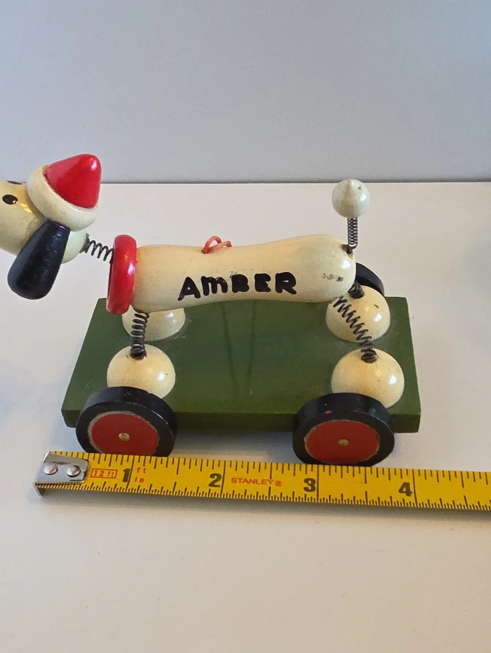 Vintage Pull Toy Dog Personalized 