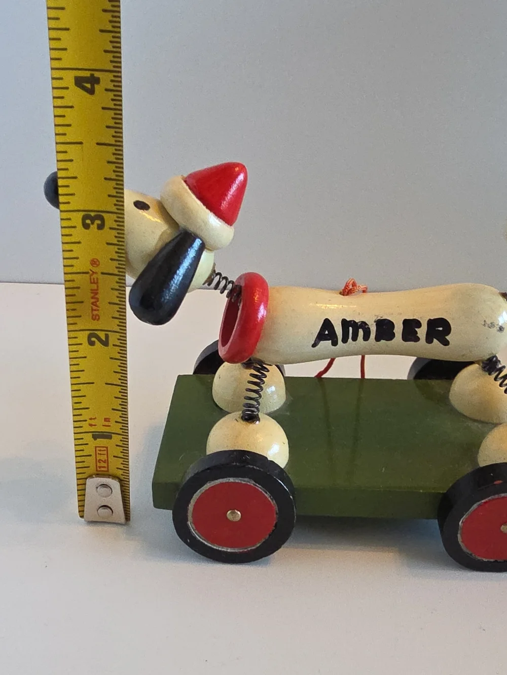 Vintage Pull Toy Dog Personalized 