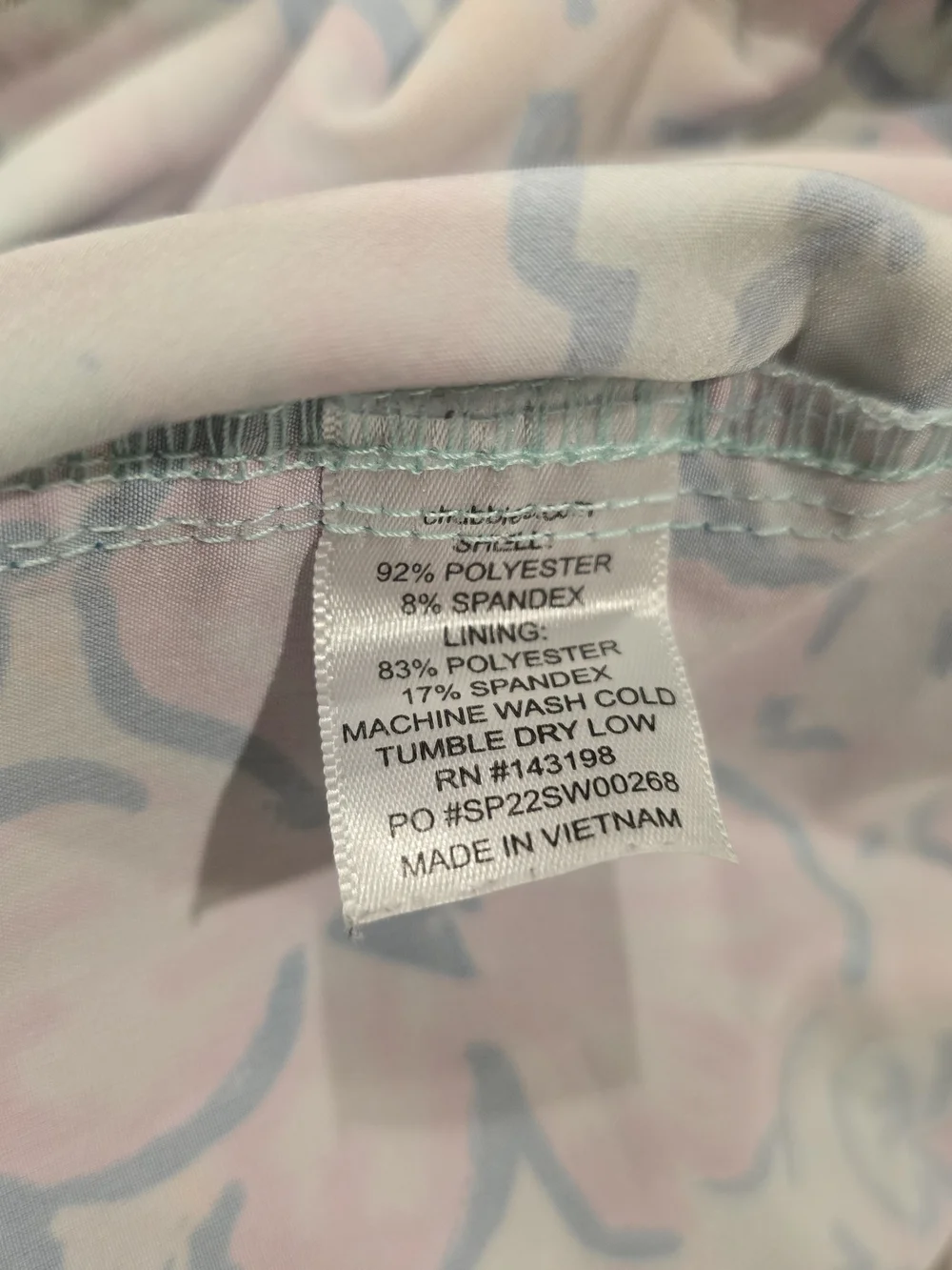 chubbies Men's Swim Trunks Size M Pastel Floral Elastic Waist Shorts