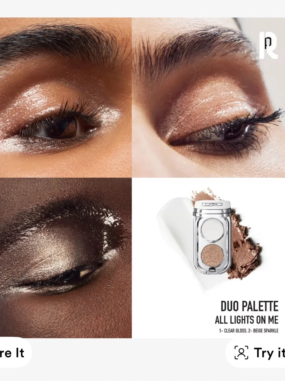Paco Rabanne all lights on me mini eyeshadow palette duo