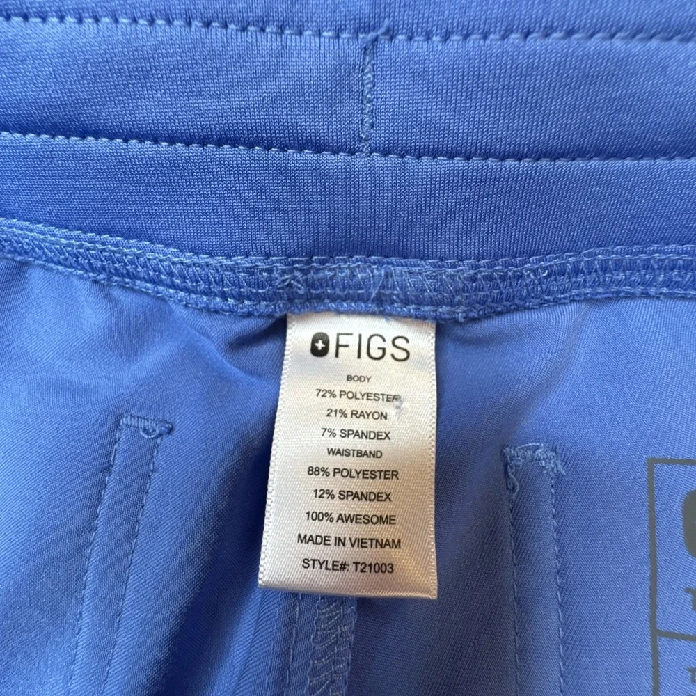 FIGS Livingston Scrub Pants L Large Blue cargo pockets nurse medical women
