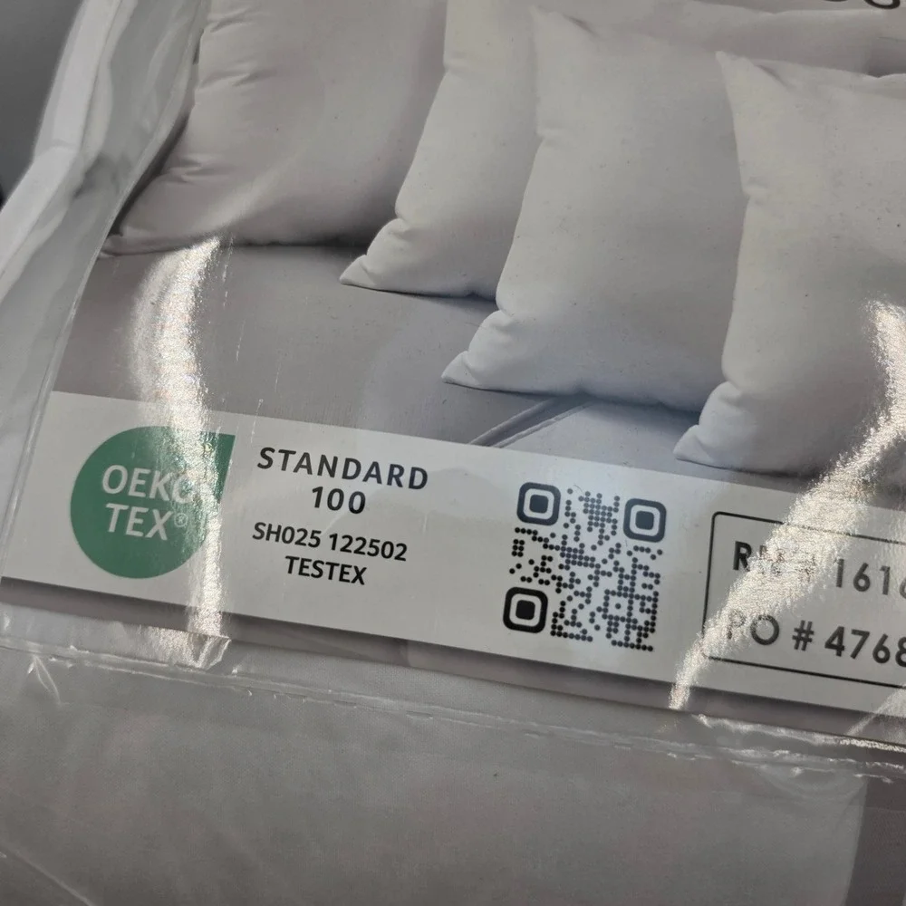 Lux Decor Collection 4 Pack Throw Pillow Inserts 18x18 White Square Cushions N4