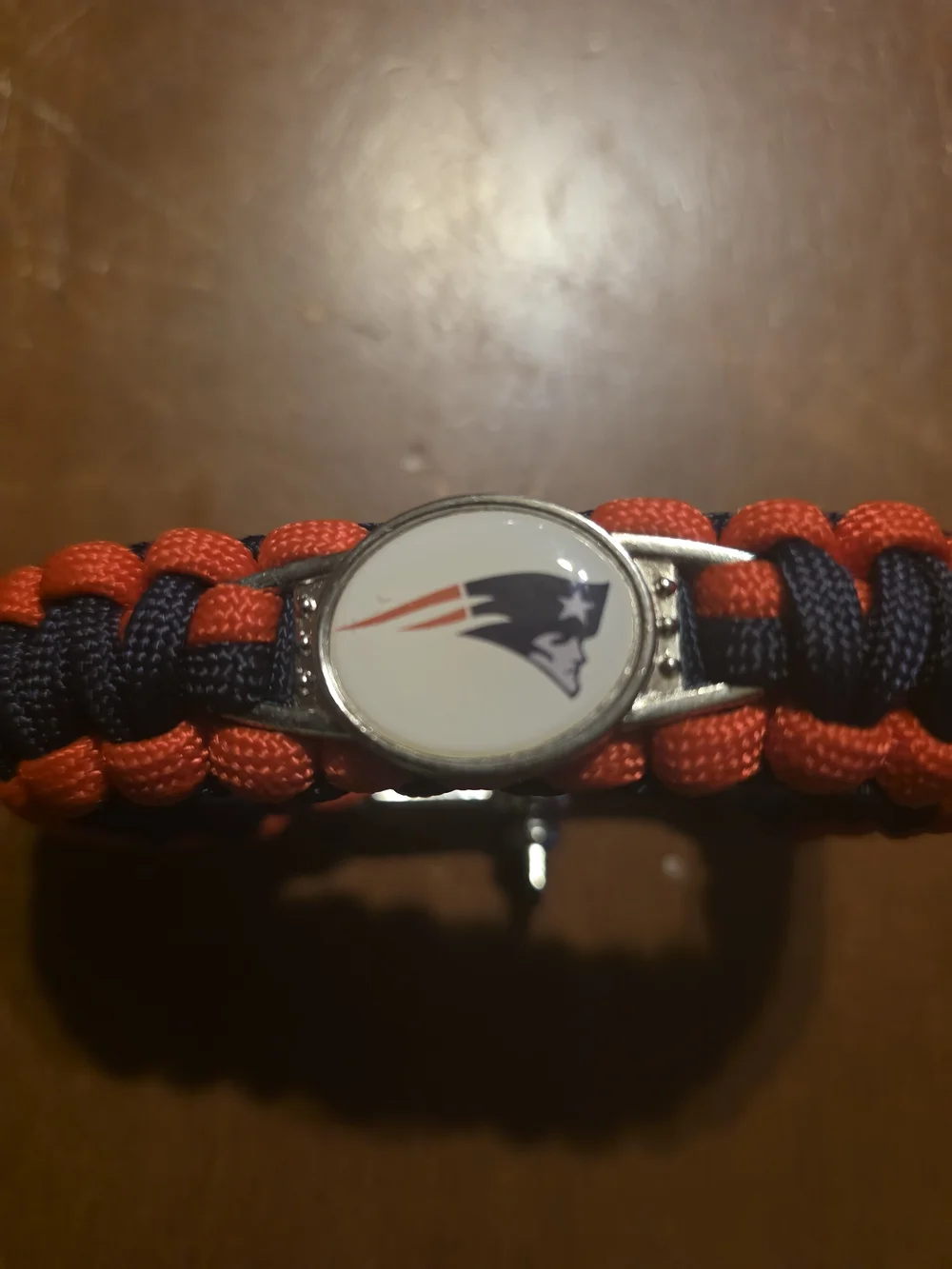 New England Patriots Red & Navy Paracord Bracelet Adjustable