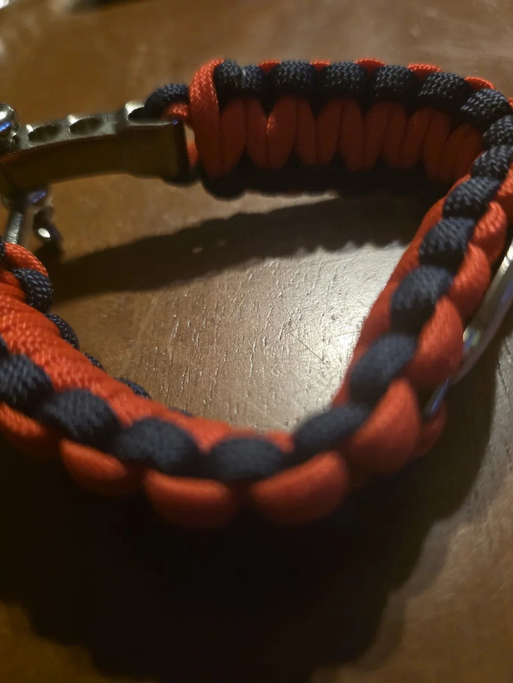 New England Patriots Red & Navy Paracord Bracelet Adjustable