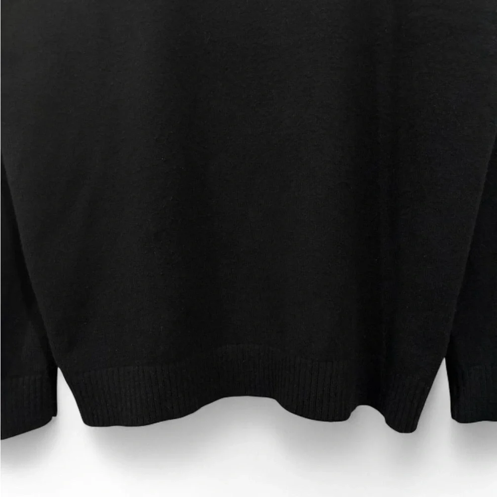 Men's Black Crewneck Pullover Long Sleeve Sweater XL Casual Dressy Basic‎ Warm
