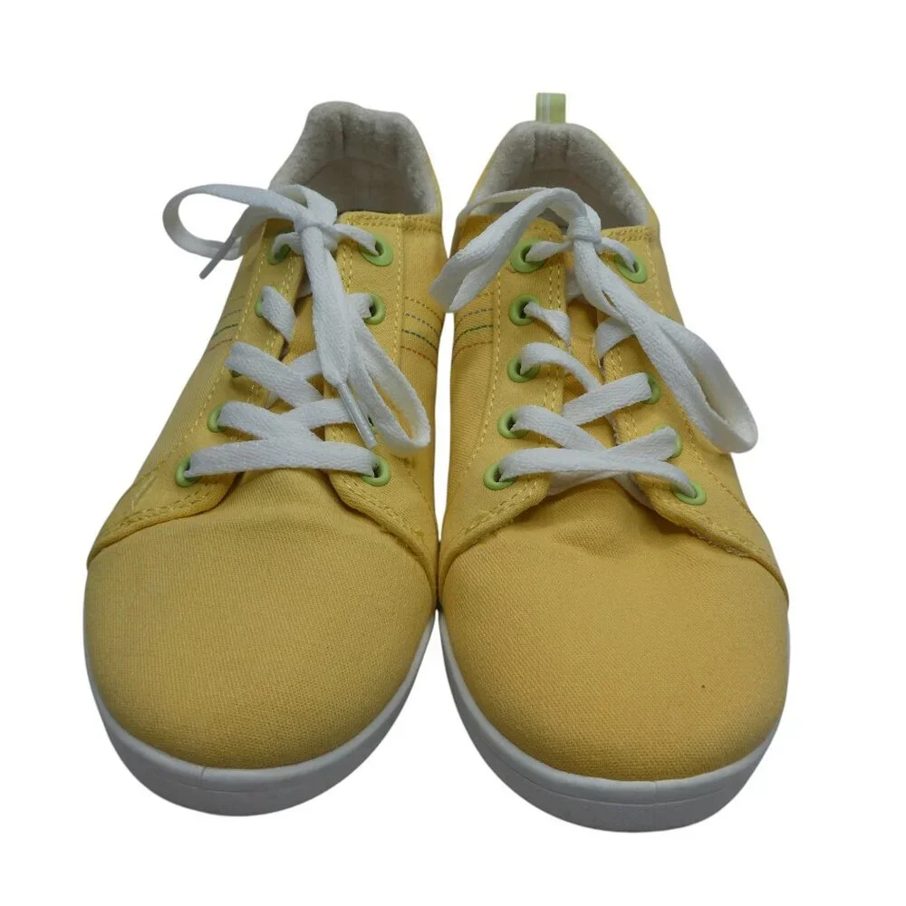 Vionic‎ Beach Stinson Yellow Canvas Lightweight Sneakers Womens 8.5