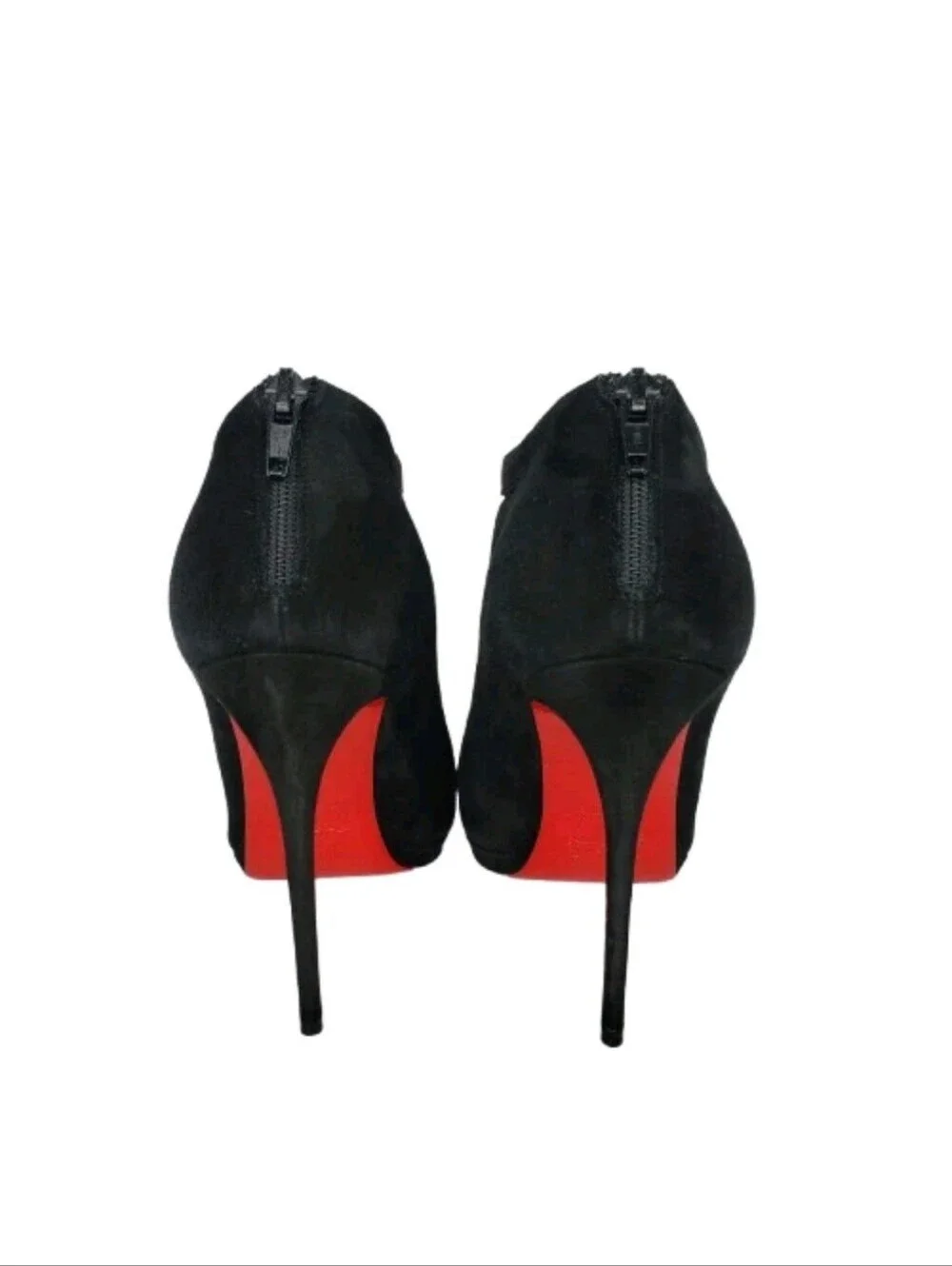 Christian Louboutin Disorder 120 Black Suede & Mesh Booties