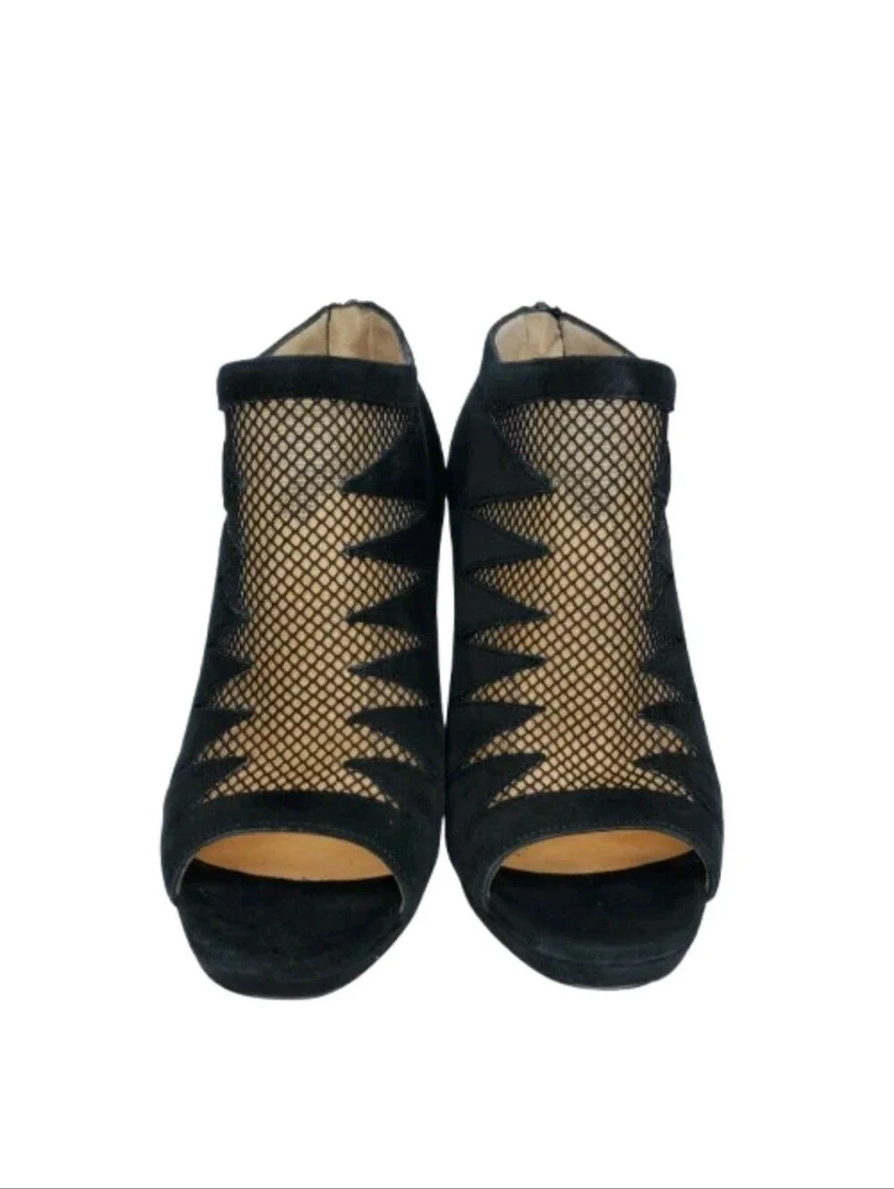 Christian Louboutin Disorder 120 Black Suede & Mesh Booties