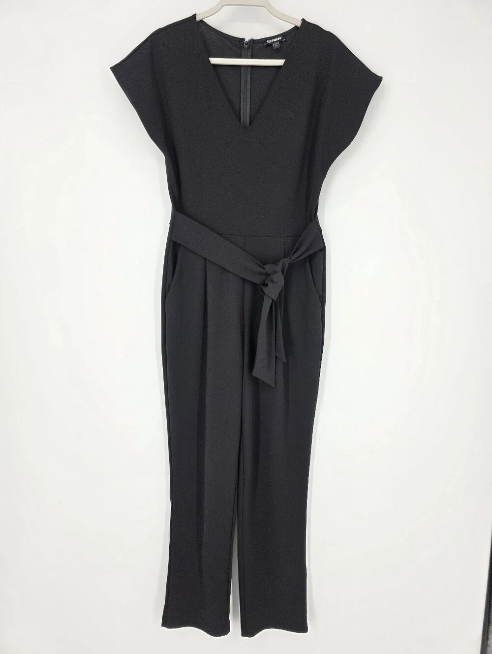 Express Black Cropped Jumpsuit, Sz S