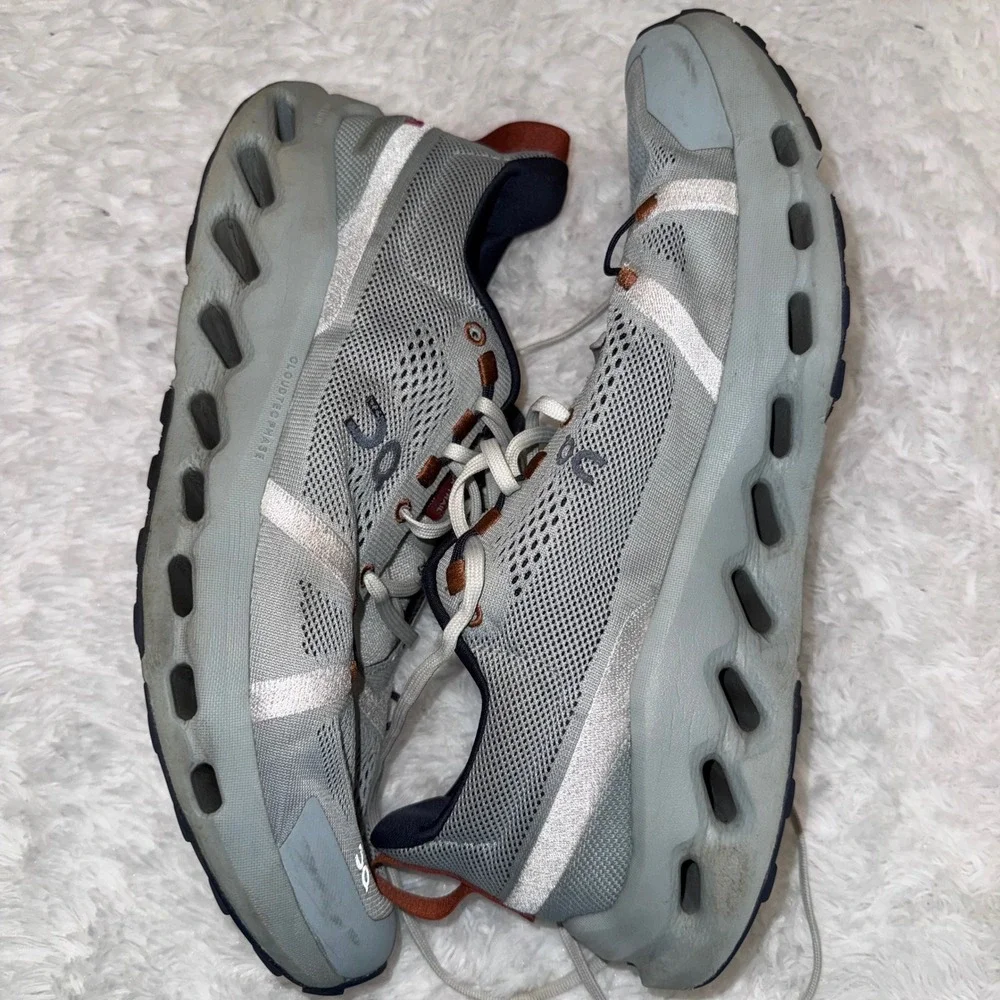 On Cloudsurfer Trail Mens Size 12 Grey CloudTec Phase Missiongrip 3ME10112145