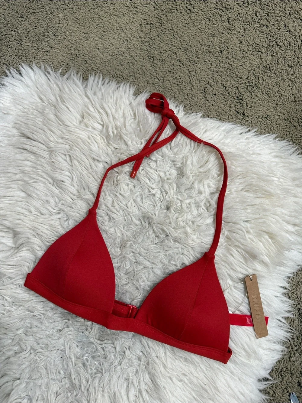 SKIMS PUSH-UP TRIANGLE BIKINI TOP IN TERRA Size Small NWT