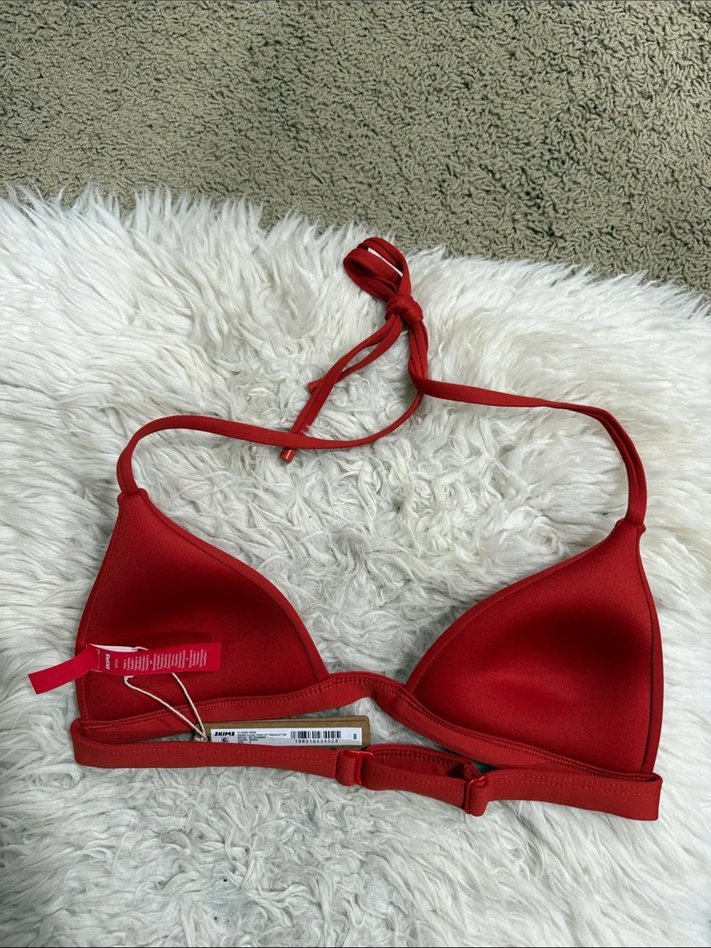 SKIMS PUSH-UP TRIANGLE BIKINI TOP IN TERRA Size Small NWT