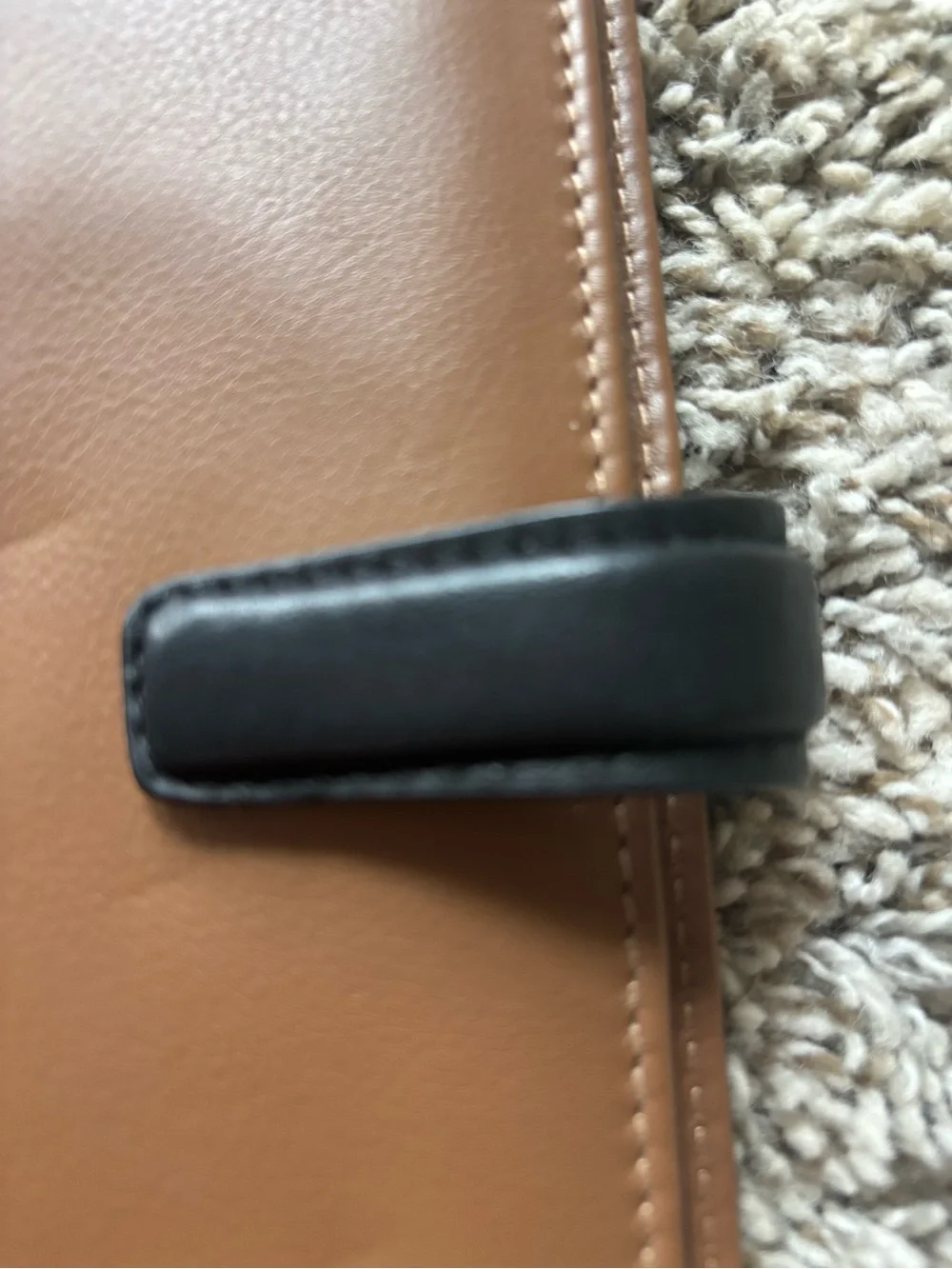 filoFAX Tan Black Leather-Style Organizer nappa leather mint nappa Italian