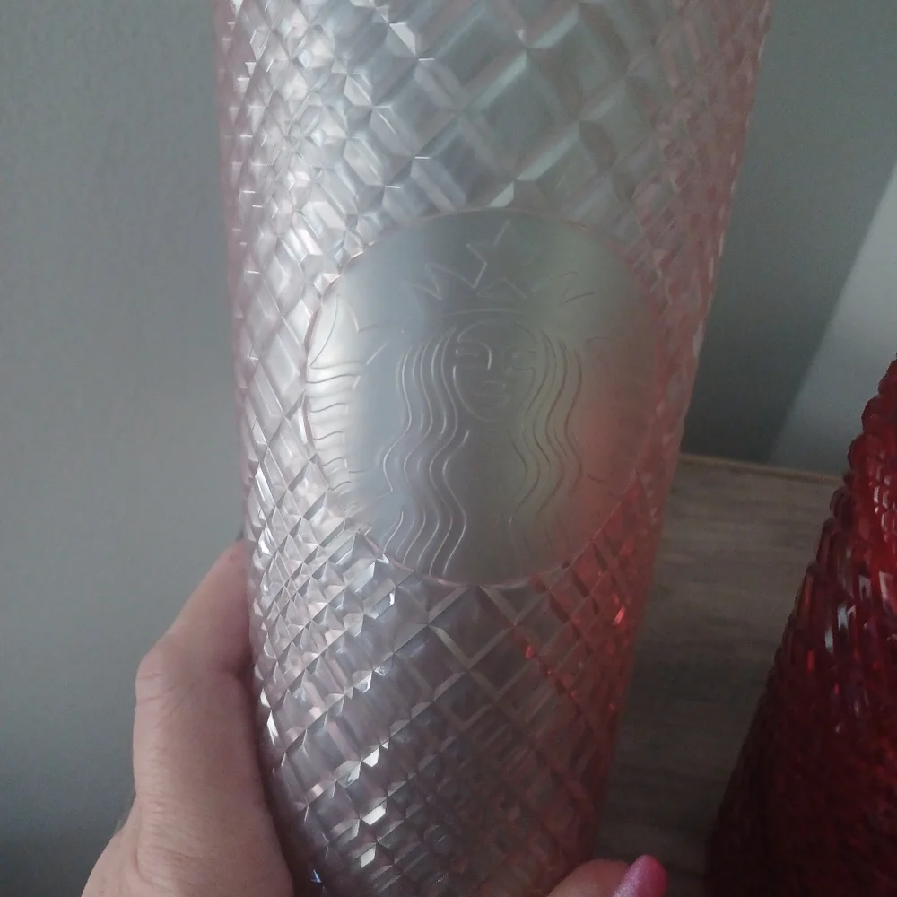 Starbucks Lot Of 2 Jeweled Tumblers No Straws